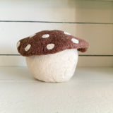 Farmhouse Pottery Artisan Felted Mushroom Doorstop