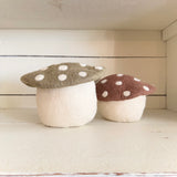 Farmhouse Pottery Artisan Felted Mushroom Doorstop