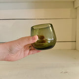 Olive Green, Blown Drinking Glass